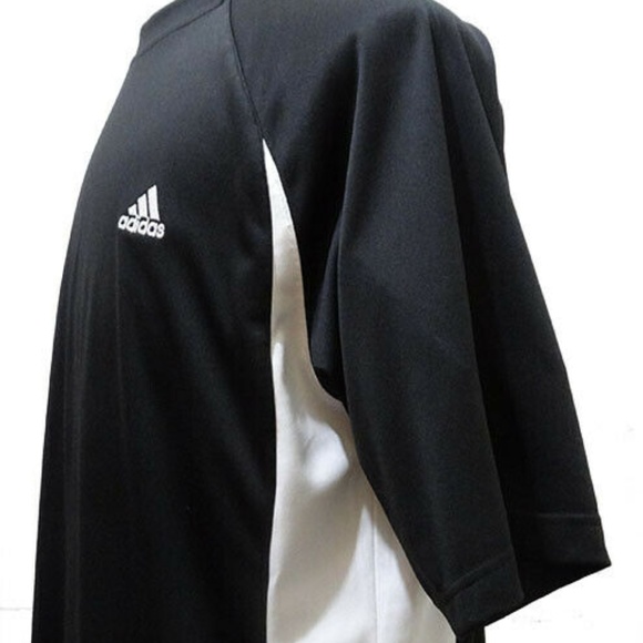 Adidas Athletic Shirt Black With White Stripes SzL - Picture 3 of 6
